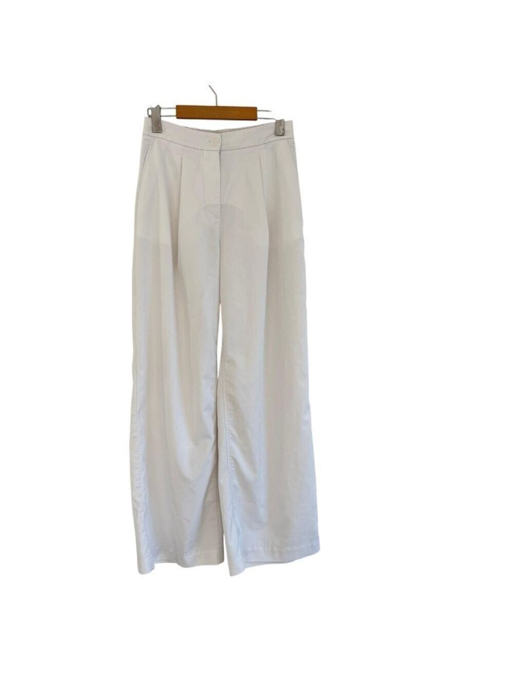 Kit And Ace Wide Leg Pleated Trouser Pants Size 4 Cream
